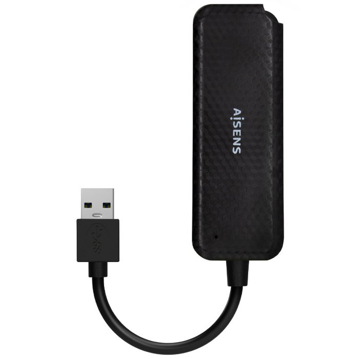 Aisens Hub USB 3.0 4 Puertos Tipo A, Negro, 15cm